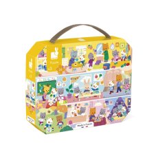 Janod Puzzle v kufříku Můj den 24 dílků