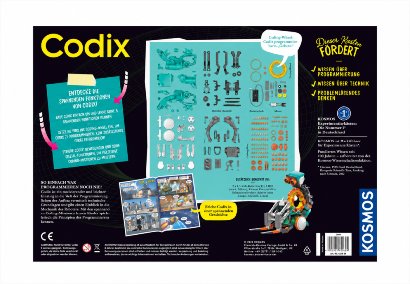Codix programovací robot – 5 robotických modelů pro děti