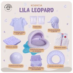 Bezpečná plovací vesta pro děti Lila Leopard 3–5 let