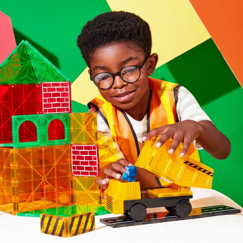 Magnetická stavebnice Magna Tiles Builder XL Trucks 50 dílů