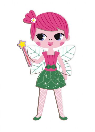 Janod Magnetibook Obliekanie dievčatá - Magnetická kniha pre deti