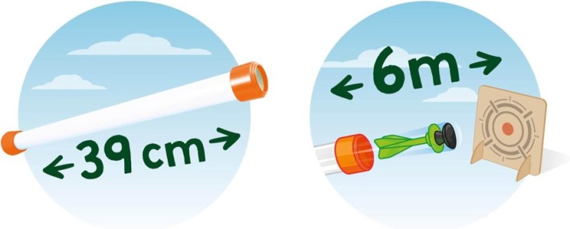 Fúkacia trubica na šípy s prísavkami