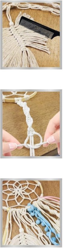 Kreativní sada pro děti Macramé Lapač snů - DELUXE