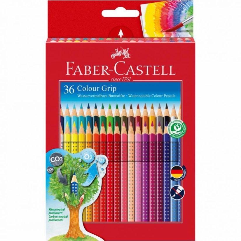 Akvarelové pastelky Colour Grip sada 36 barev v papírové krabičce