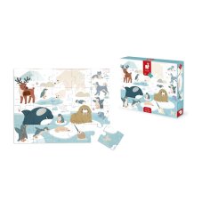 Janod Polární kruh – hmatové senzorické puzzle s různými povrchy 20 ks