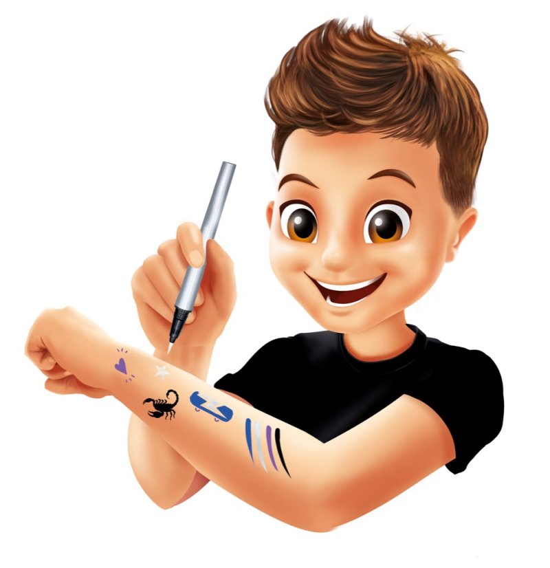 Kreativní sada pro děti - Tetovací pera - SILVER