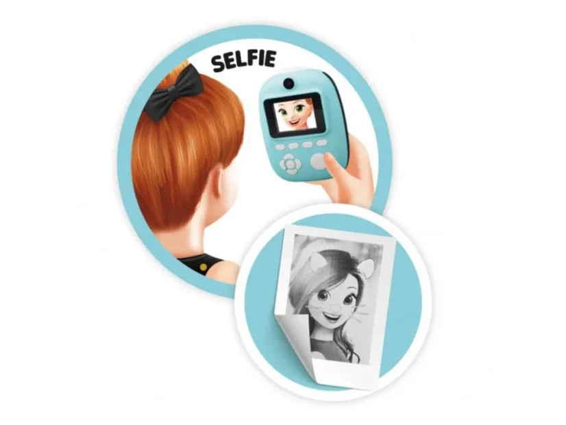 Kamera s tiskárnou + svitky pro tisk fotek