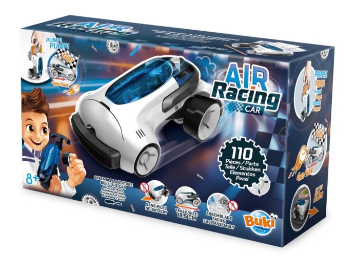 Stavebnica závodné auto na stlačený vzduch