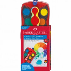 Vodové farby pre deti Connector - červené 12 farieb