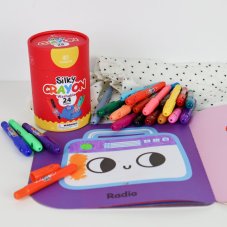 Jemné voskovky Smývatelné 24 ks