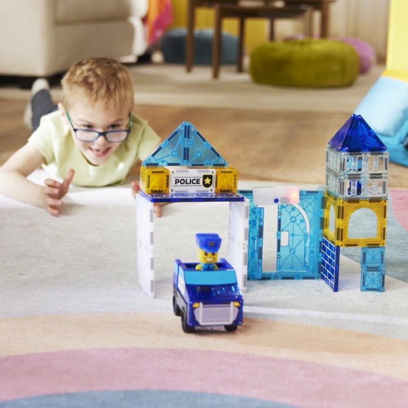 Magnetická stavebnica Magna Tiles Policajná stanica 35 dielov