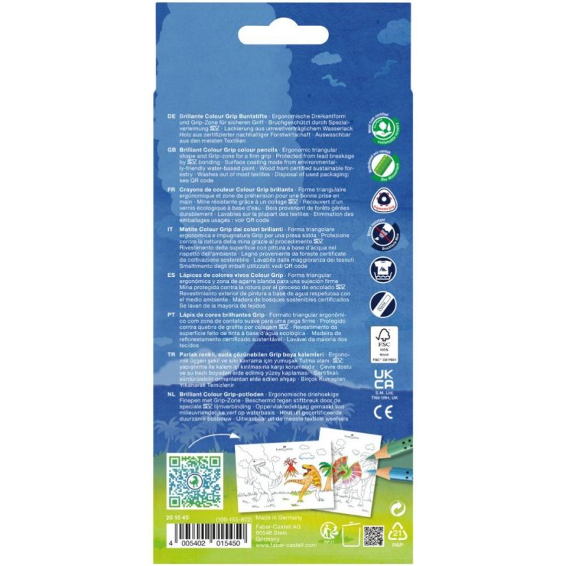 Pastelky Dino Colour Grip set 10+3 Metallic
