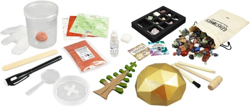 Drahokamy a krystaly - experimentální sada pro děti