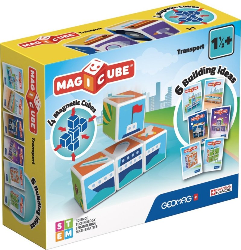 Magicube Transport - Magnetické kocky Doprava 4 diely