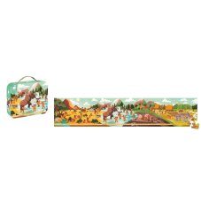 Janod Panoramatické pravěké puzzle v kufříku 100 dílků
