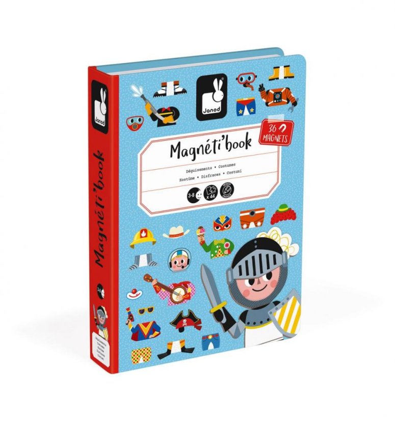 Janod Magnetibook Oblékání kluci - Magnetická kniha pro děti