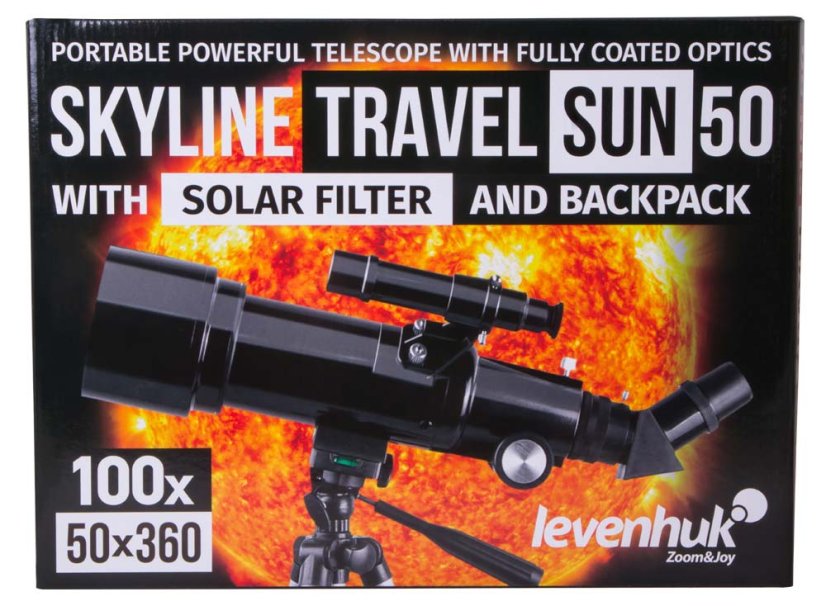 Teleskop pro začátečníky Levenhuk Skyline Travel Sun 50