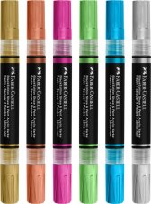 Akrylové popisovače Black Edition Shake&Paint, súprava 6 metalických farieb