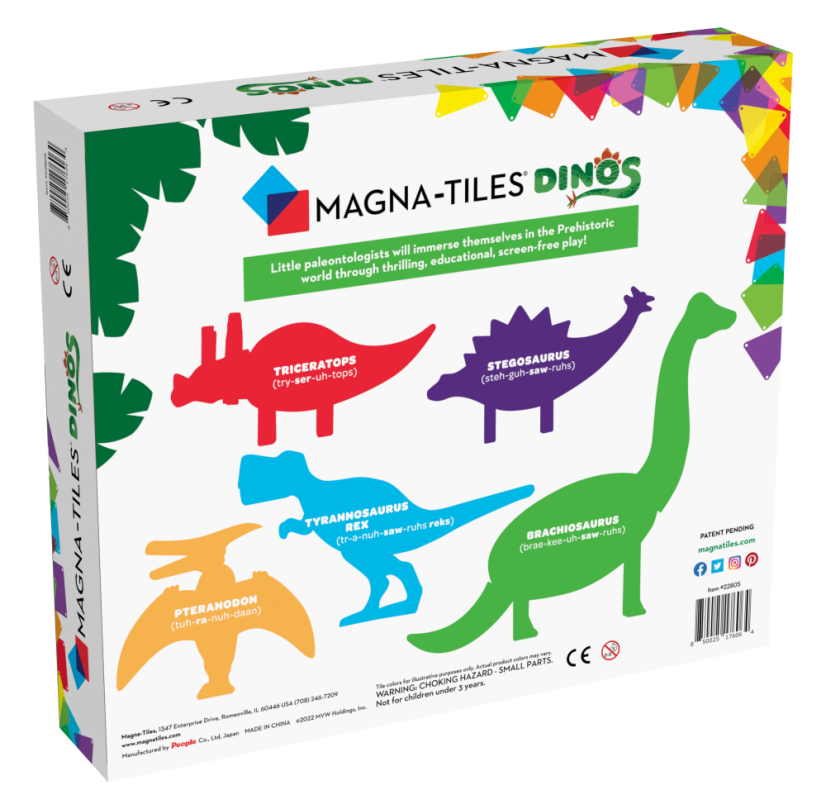 Magnetická stavebnice Magna Tiles Dinos 5 dílů