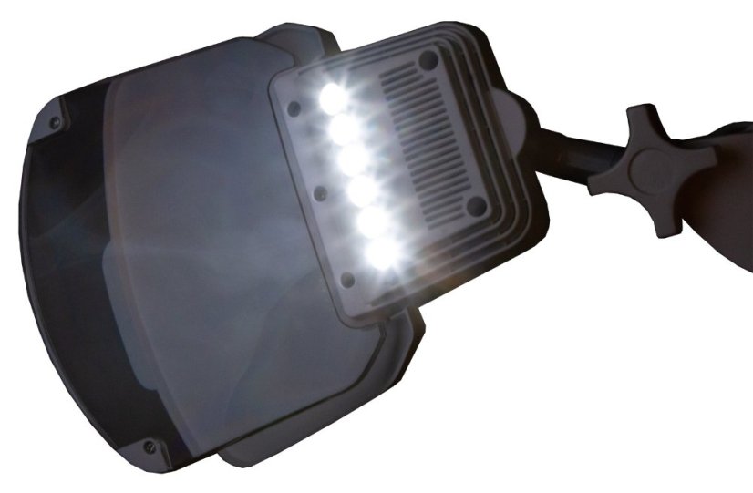 Stolová lupa s LED svetlom  - detail osvetlenia