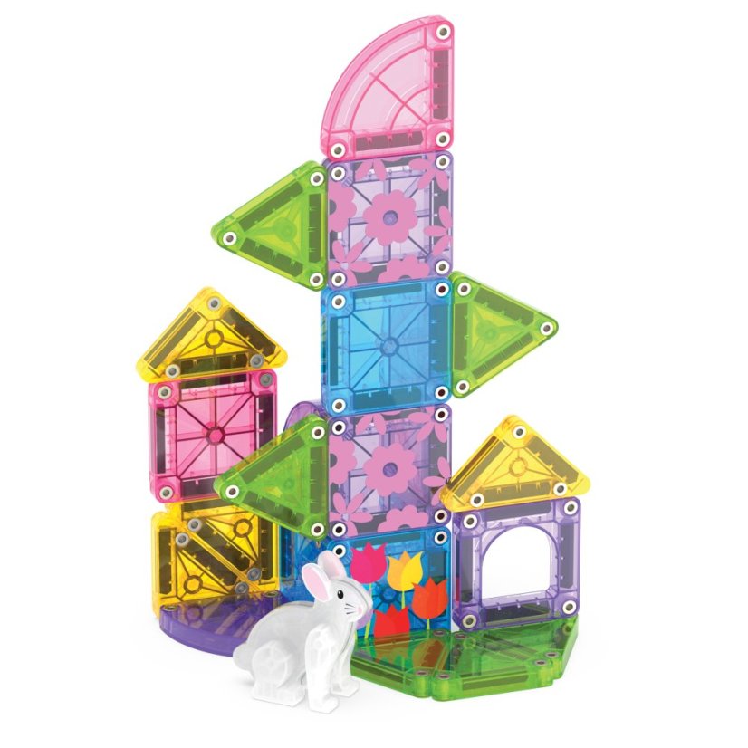 Magnetická stavebnice microMAGS Spring Garden Travel Set 24 dílů