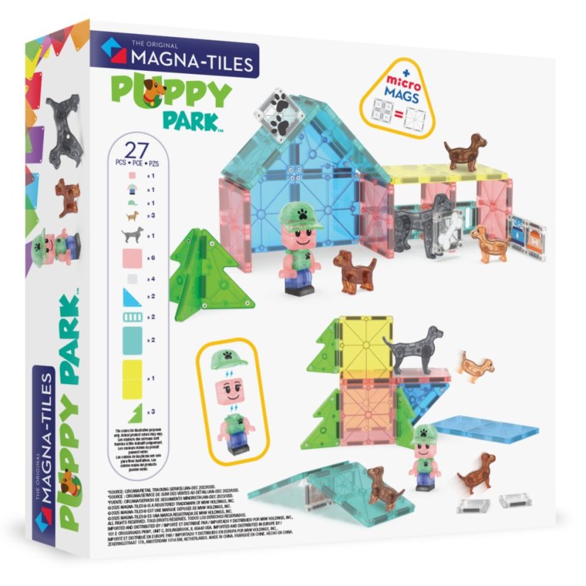 Magnetická stavebnica Magna Tiles Puppy Park 27 dielov