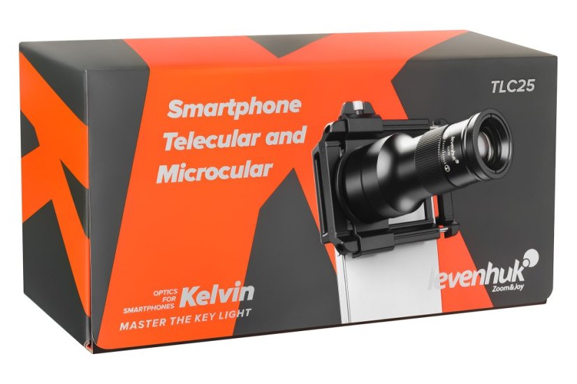 Teleobjektív a mikrookulár pre smartfón Levenhuk Kelvin TLC25
