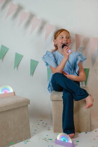 Tancujúca lampa Dúha fialová