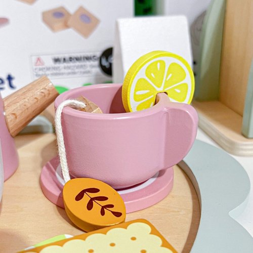 Dřevěný čajový set Pastel