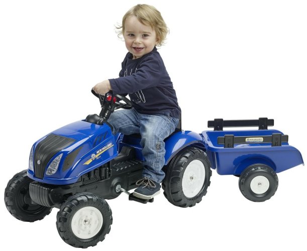 Falk Šlapací traktor 3080 AB Holland T6 s přívěsem