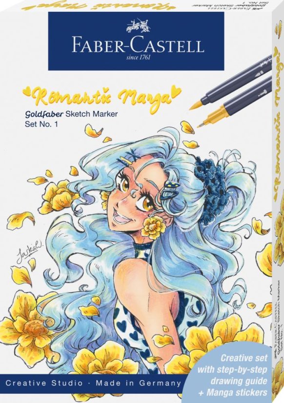 Popisovače Goldfaber Sketch Romantic Manga Collection, súprava č. 1
