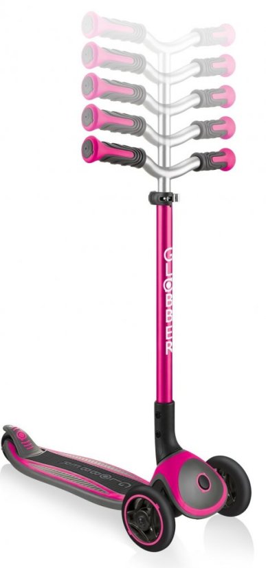 Globber kolobežka MASTER Solid black Wheels Deep Pink