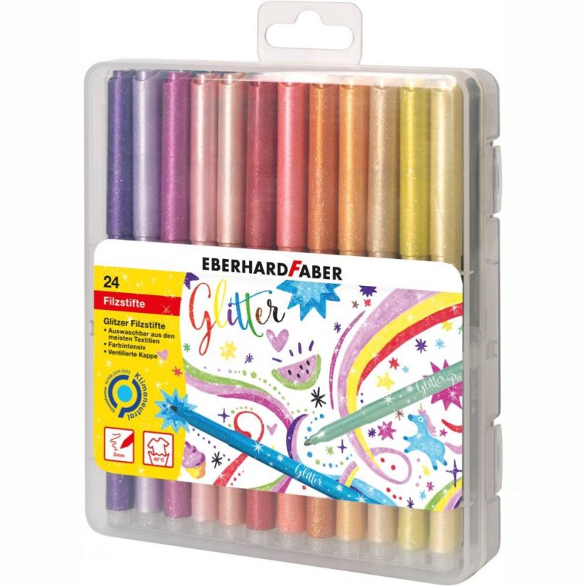 Tribletavé popisovače Glitter set 24 farieb