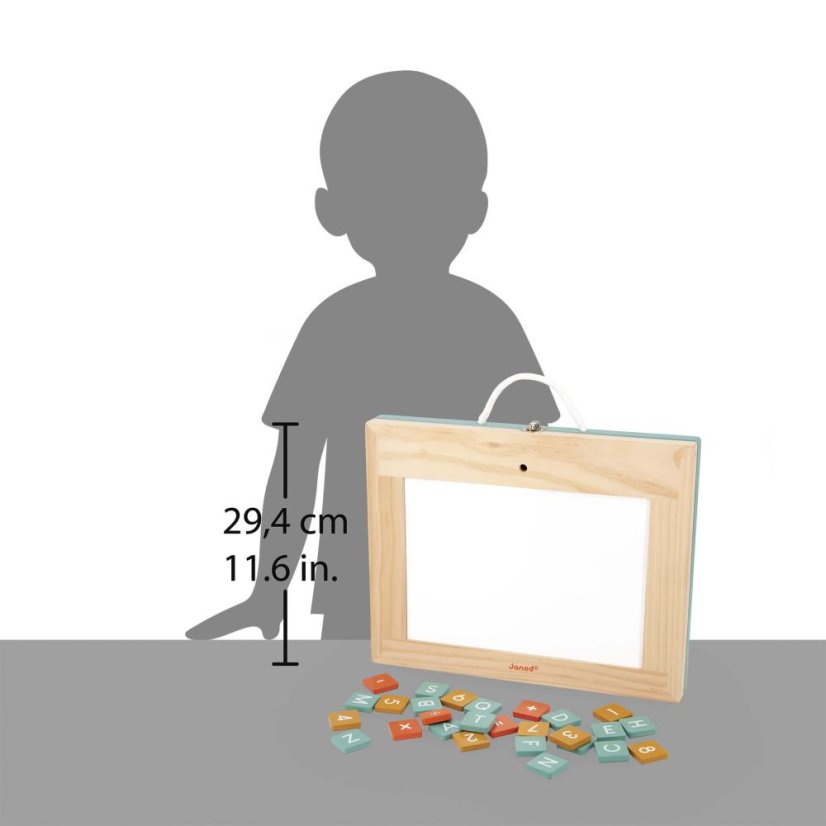 Janod Drevený kufrík 4v1 Janod s magnetickou tabuľou
