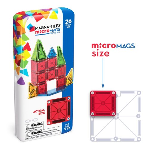 Magnetická stavebnica Magna Tiles microMAGS Travel Set 26 dielov