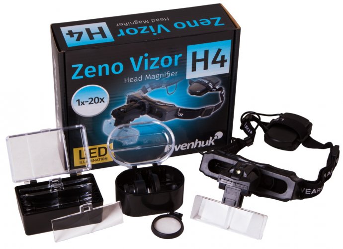 Náhlavná lupa Zeno Vizor H4 - obsah balenia