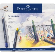 Pastelky Goldfaber permanent - 24 farieb v plechovej krabičke