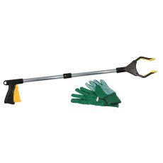 Sběrač na odpadky + rukavice