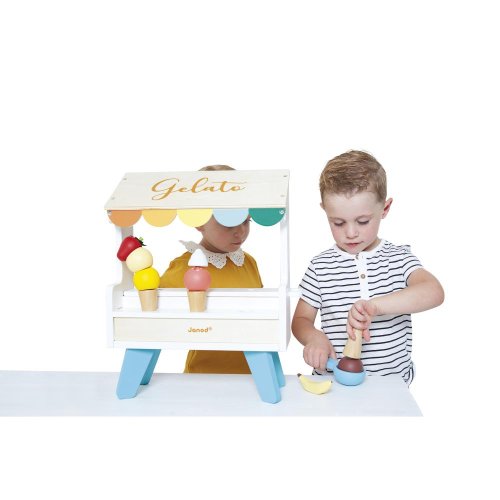 Janod Drevený stánok s magnetickou zmrzlinou