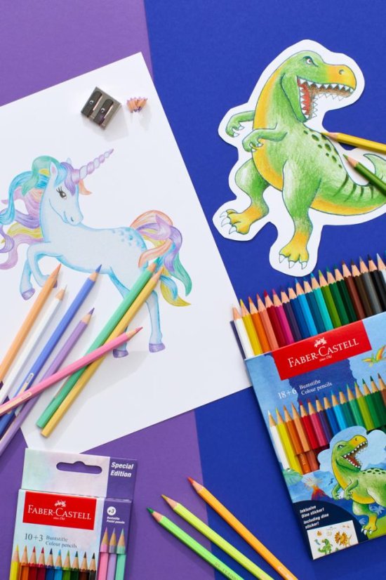 Pastelky Dino  Colour Classic  18 barev +6 Neon a Metallic