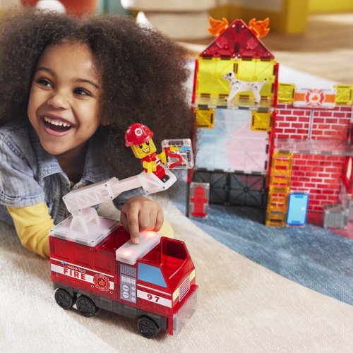 Magnetická stavebnica Magna Tilies - Hasiči - Fire Station 50 dielov