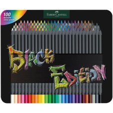 Pastelky Black Edition 100 barev v plechové krabičce