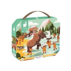Janod Panoramatické pravěké puzzle v kufříku 100 dílků