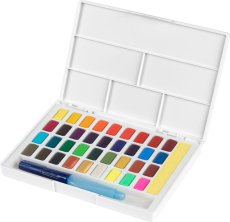 Akvarelové barvy Faber-Castell Creative Studio – 36 barev a štětec