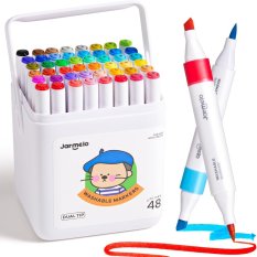 Oboustranné fixy se dvěma hroty v boxu 48 ks Oboustranné fixy se dvěma hroty v boxu 48 ks