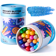 Omyvatelné třpytivé voskovky Glitter 24 ks
