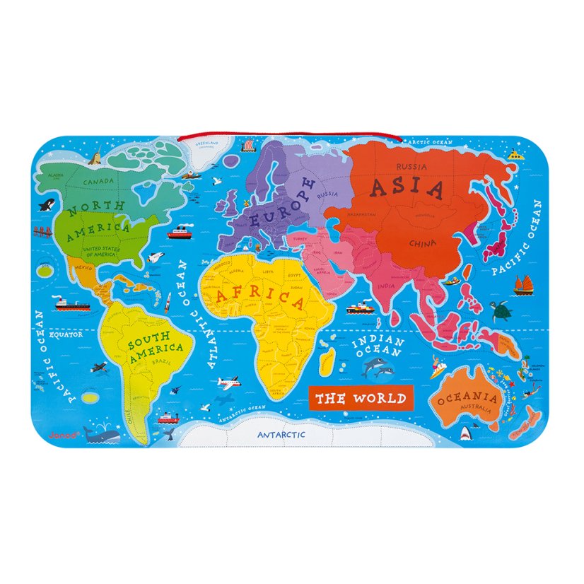 Magnetická mapa sveta ENG verzia Janod