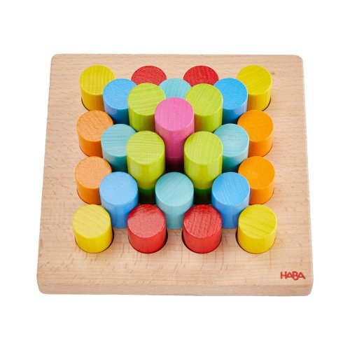 Haba Dřevěná hračka na vkládání s předlohami Barevné válečky