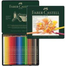 Umelecké Pastelky  Faber-Castell Polychromos 24 ks v plechovej krabičke