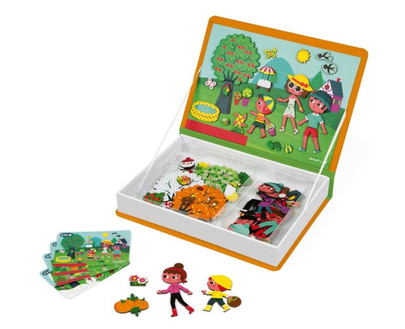 Janod Magnetibook Roční období - Magnetická kniha pro děti
